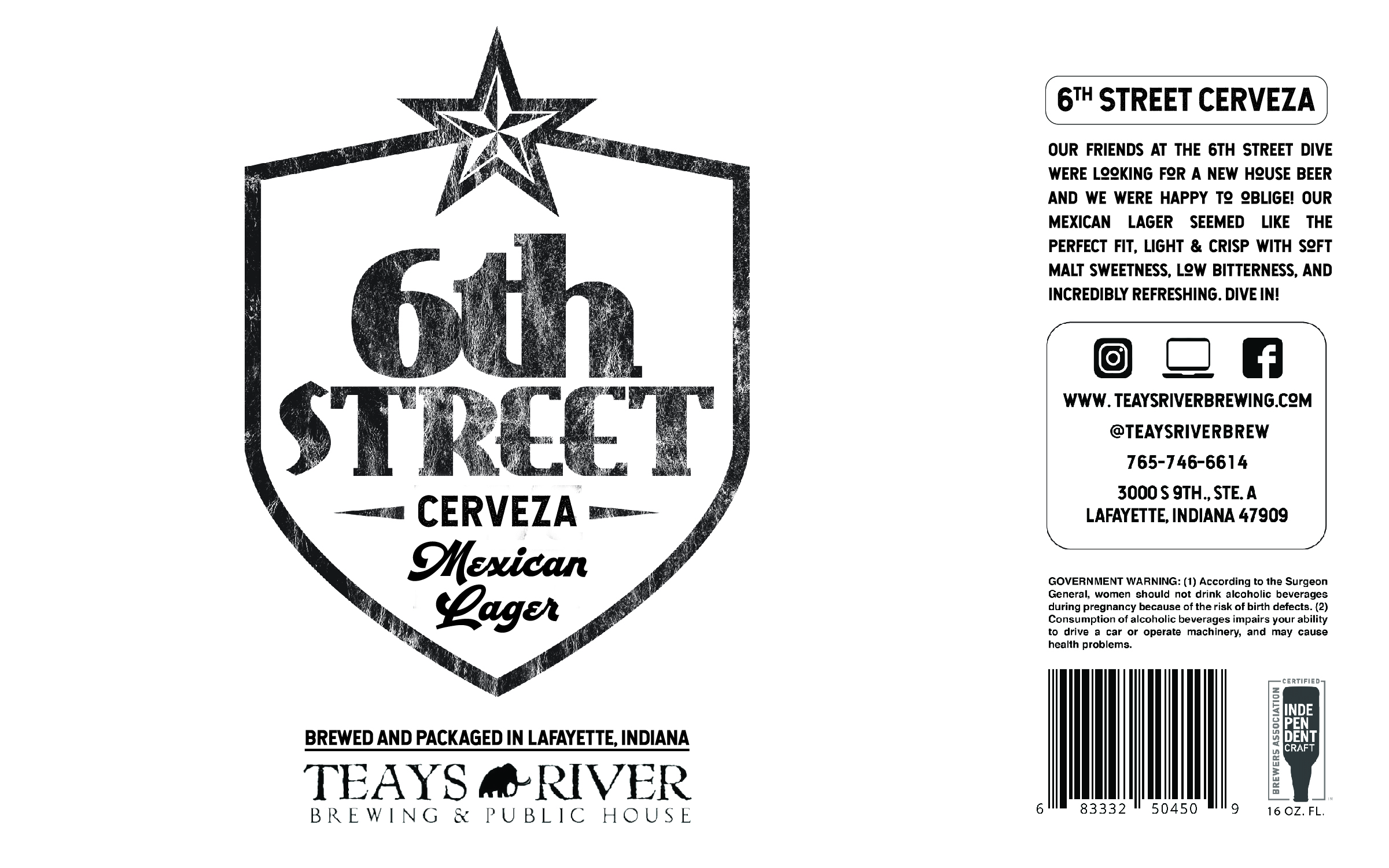 6th Street Cerveza can art